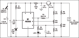 Mobile Cellphone Charger Using 555 IC | Full Circuit Available