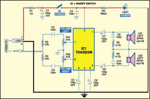 Multimedia Speaker for PC | Detailed Circuit Diagram Available