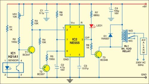 Optical Smoke Detector | Detailed Circuit Diagram Available