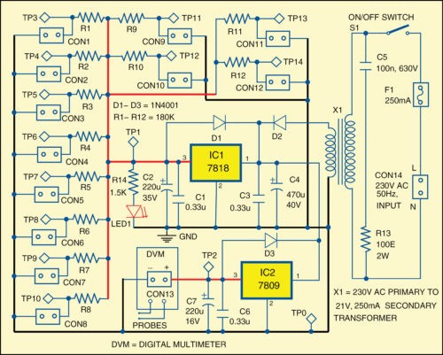 Temperature Sensing Diodes Selector - Electronics For You