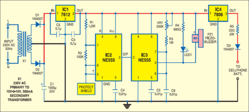 Mobile Theft Alarm | Detailed Circuit Diagram Available