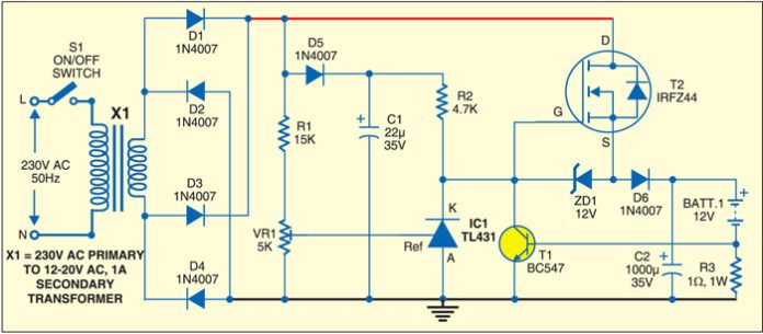 battery pulse charger circuit for use with standard charger