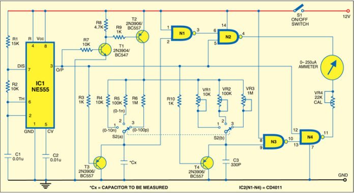 Analogue Capacitance Meter