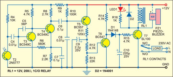 Long Range Burglar Alarm Using Laser Torch | Full Circuit Diagram