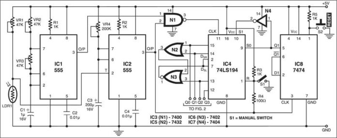 Light Operated Door Latch | Detailed Circuit Diagram Available