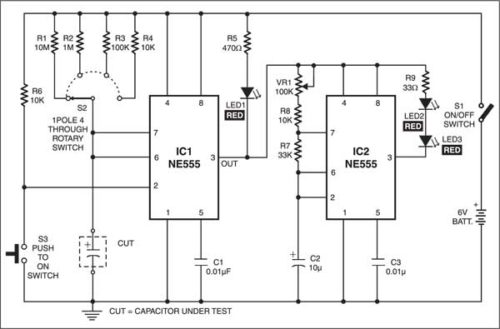 Electrolytic Capacitor Tester | Detailed Circuit Diagram Available