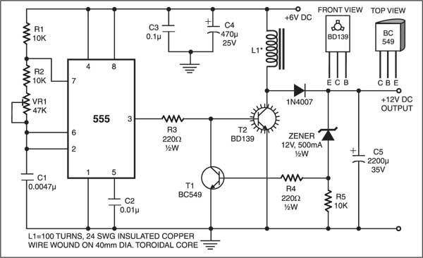 DC To DC Converter circuit Diagram