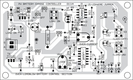 Fig. 14: Component layout for the PCB in Fig. 13
