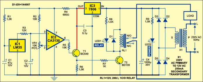 Heat Sensitive Switch | Detailed Circuit Diagram Available