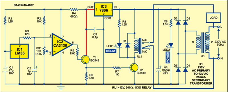 Heat Sensitive Switch | Detailed Circuit Diagram Available