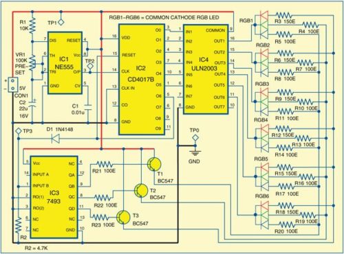 Seven-Colour LED Lighting | Full Electronics Project