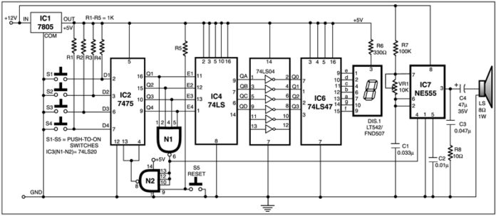 Fastest Finger First | Full Circuit Diagram With Explanation