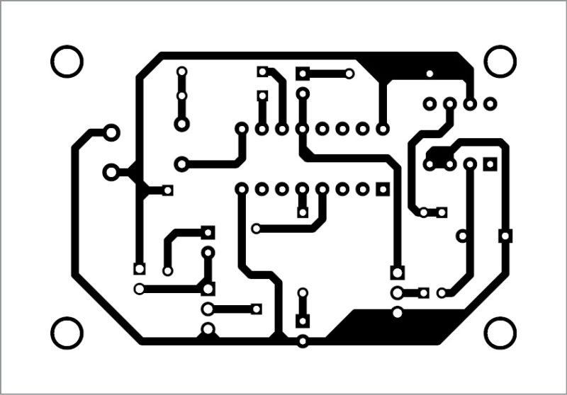 Fig. 4: PCB layout of the PIN diode fire alarm
