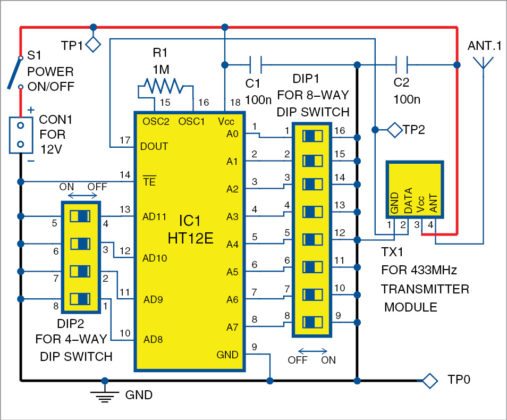 Simple Radio Frequency (RF) Based Code Lock