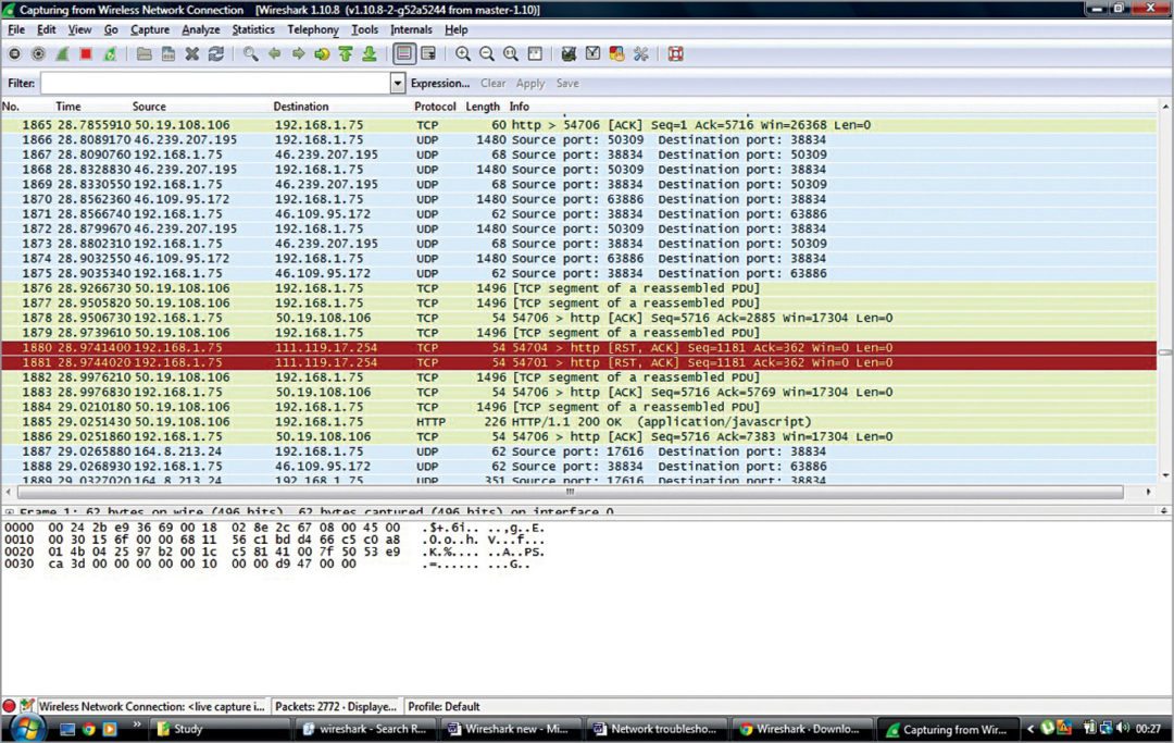 use wireshark to sniff wifi traffic