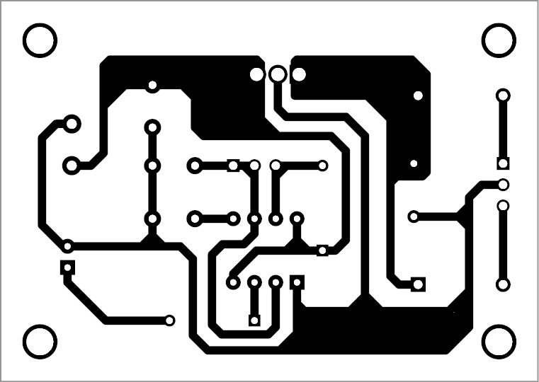 Fig. 3: PCB pattern of the transmitter circuit
