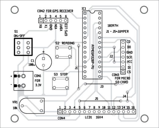 GPS Distance Meter using ATmega328P-PU Microcontroller