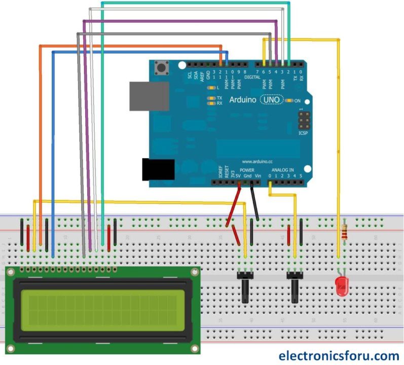 LCD 16x2 Pinout, Commands, and Displaying Custom Character