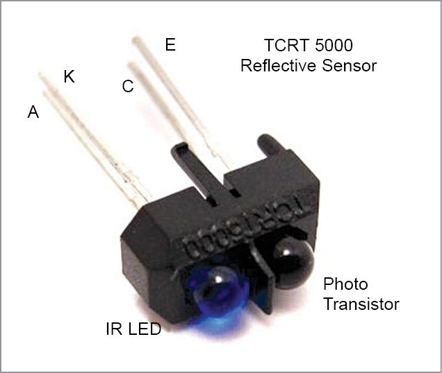 Fig. 5: Pin configuration of TCRT5000 sensor