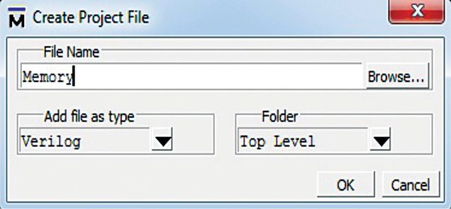 Create Project File window