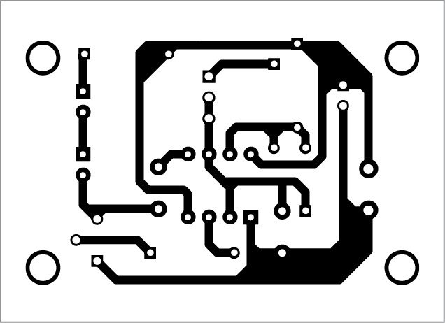 PCB layout of the IR transmitter unit