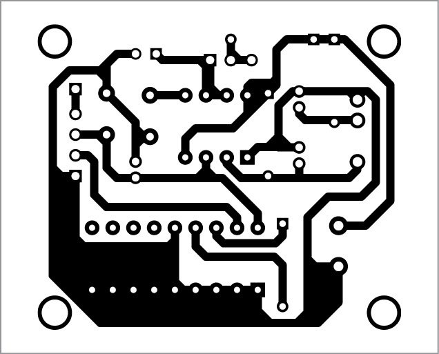 PCB layout of the IR receiver unit