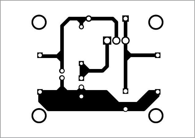 PCB layout of the variable power supply circuit