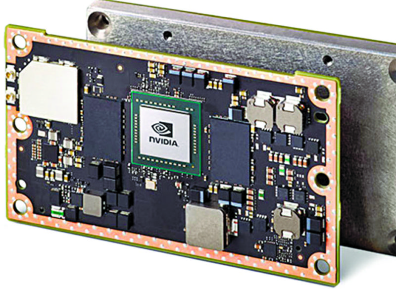 Nvidia Jetson TX2 credit-card sized platform for intelligent edge devices like robots, drones, cameras and portable medical devices (Courtesy: Nvidia)