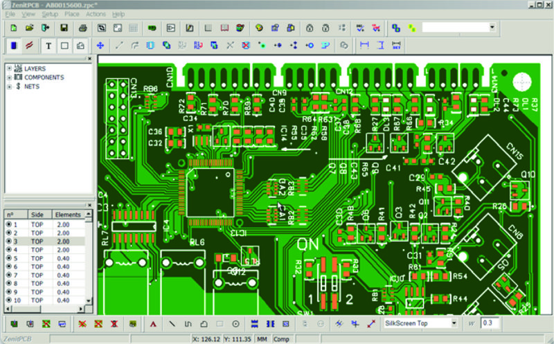 PCB layout designed using ZenitPCB software (Image courtesy: www.zenitpcb.com)