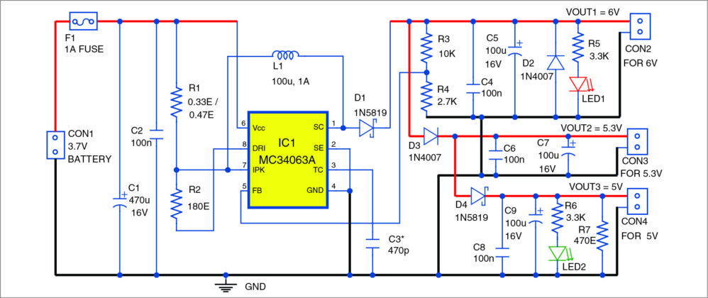 Low-cost 3.7V to 5V-6V DC to DC converter | Full Electronics Project