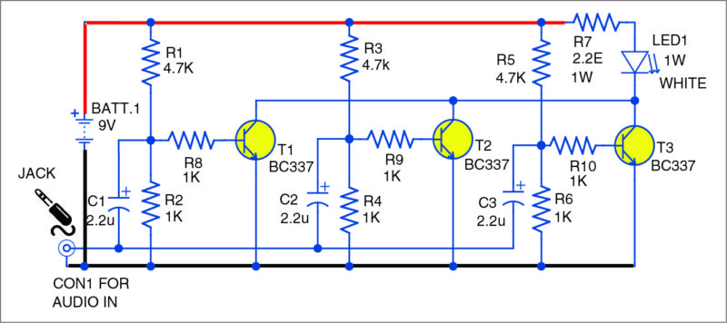 Circuit of the Li-Fi dongle