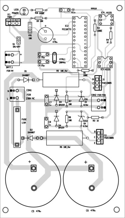 Fan Speed Regulator Using PIC16F73 | Full Project Available