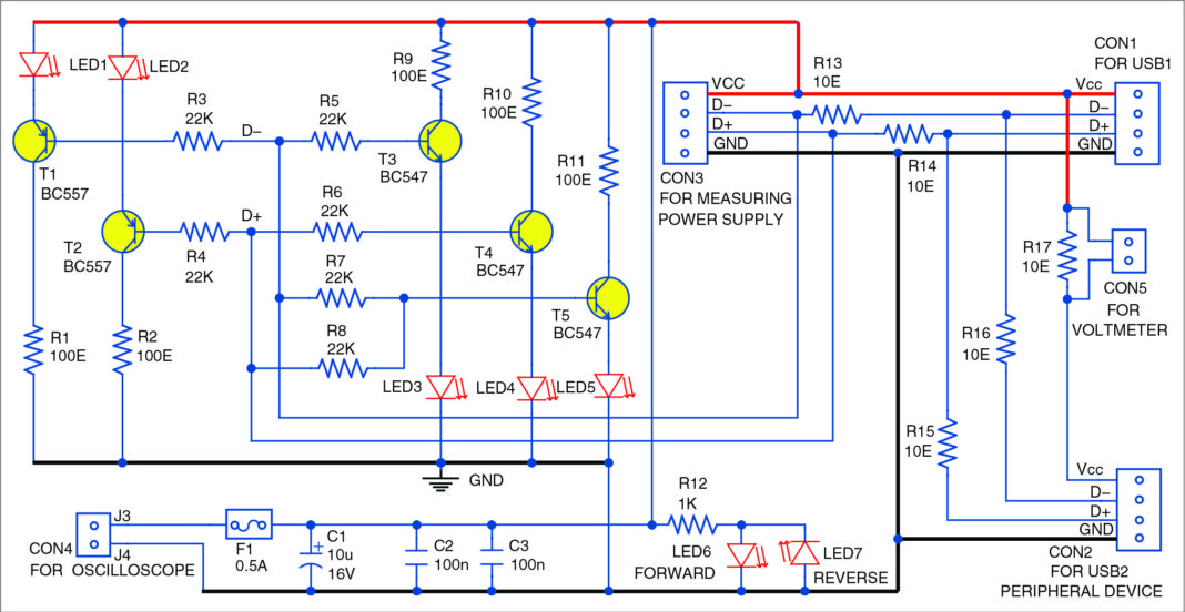 USB Interface Signal Monitoring Circuit | Full Project Available