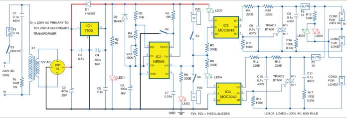 AC Lamp Blinker Using Timer 555 | Full Electronics Project