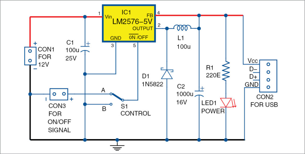 Add-On USB Power Circuit for UPS | Detailed Circuit Diagram Available