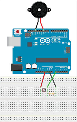 Optical Theremin Musical Instrument Using Arduino Uno