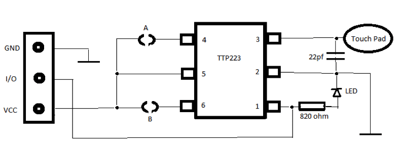 Ttp224 схема включения