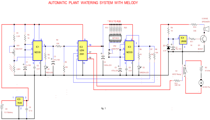 Automatic Plant Watering System With Melody