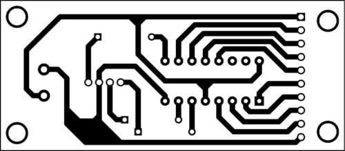 Actual-size PCB of the multiple-status indicator using a single RGB LED