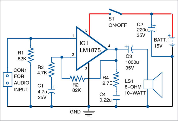 10-Watt Audio Amplifier using LM1875 | Full Electronics Project