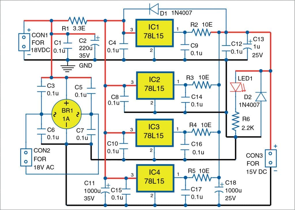 Department Of Eee Adbu Eee World Diy Low Noise Power Supply With Four Ics In Parallel 3187