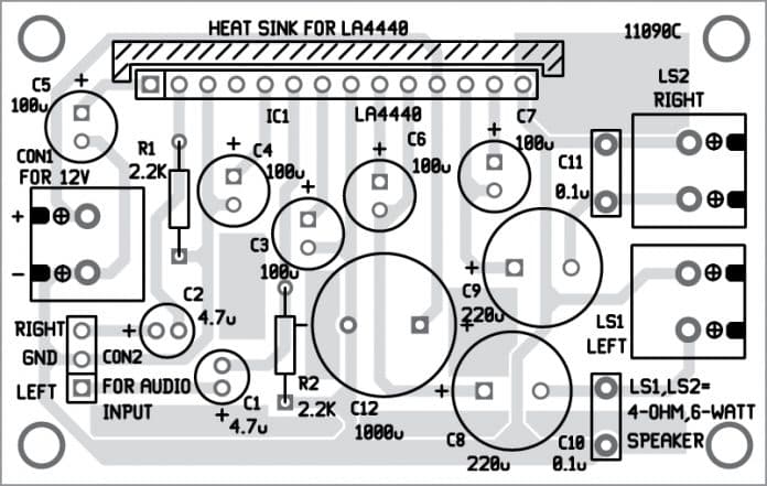 6w6w Stereo Amplifier Using La4440 Full Electronics Project 6518