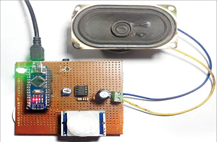 Motion Sensor With Voice Alarm Using Arduino | Full Electronics Project