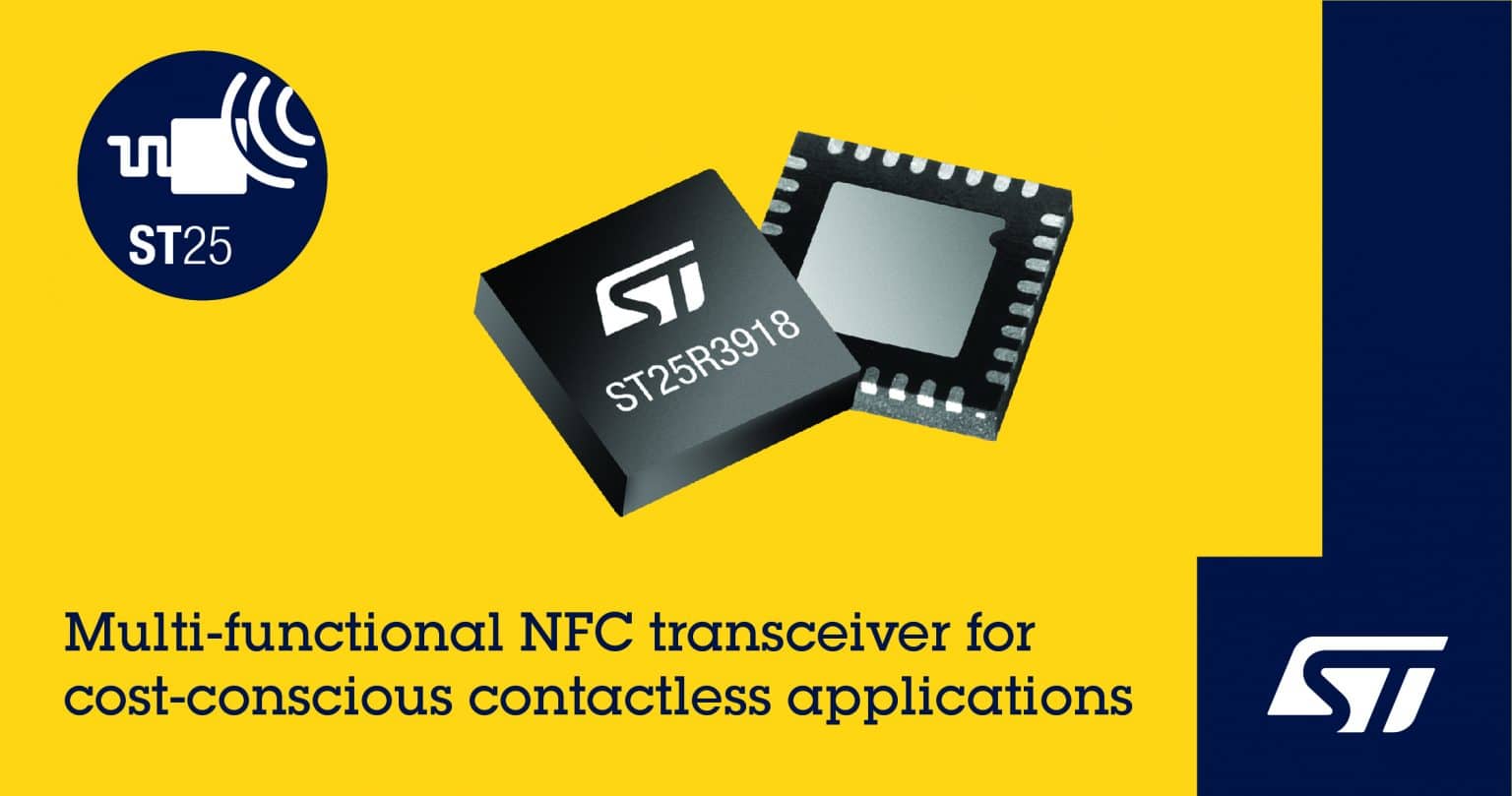 Stmicroelectronics Launches Cost Efficient Nfc Transceivers