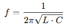 Resonant Frequency Calculation Formula