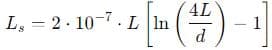 Wire Self-Inductance Formula