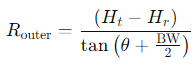 Outer Coverage Radius Formula