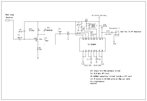 FM Radio Receiver Using an IC TA 7640AP