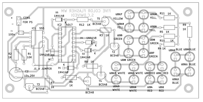 Component layout of the PCB