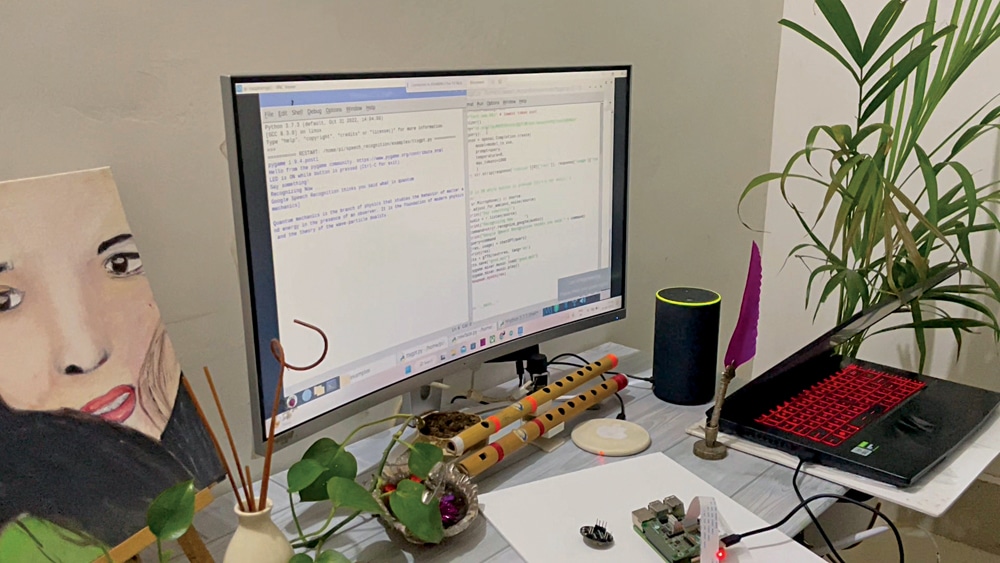 Author’s setup for testing the project 